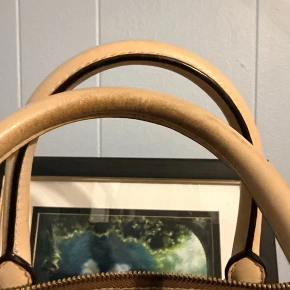 Michael Kors Tan and Brown Checkered Satchel - Picture 3 of 3